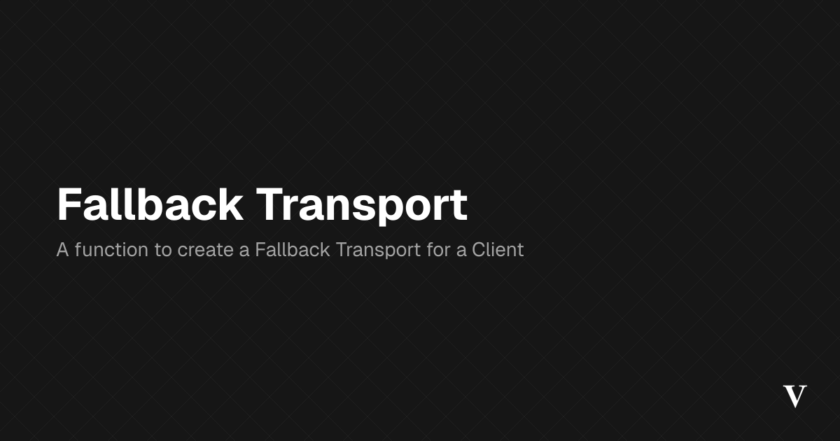 Fallback Transport · Viem