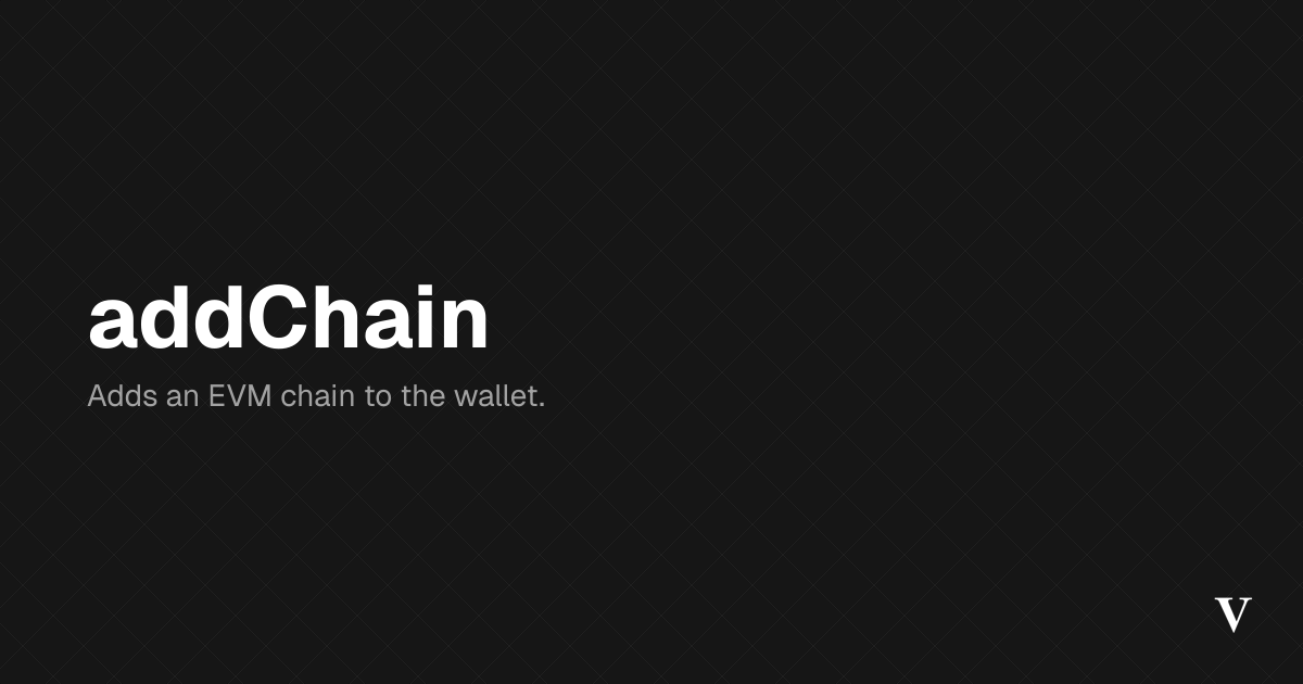 addChain · Viem