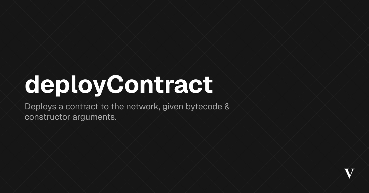 deployContract · Viem