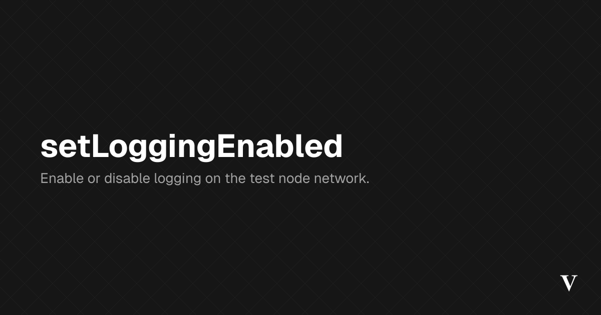 setLoggingEnabled · Viem