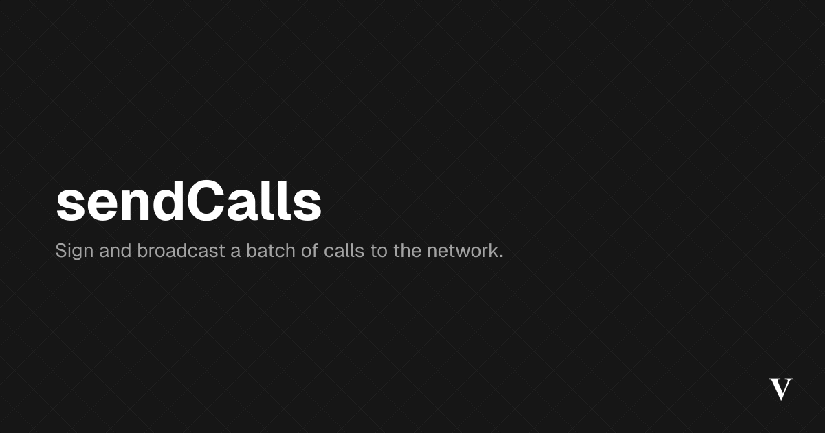 sendCalls · Viem
