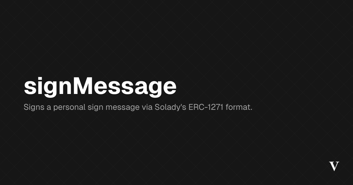 signMessage · Viem